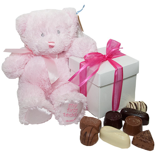 Kraamcadeau My First Teddy Girl huismerk kopen in de aanbieding